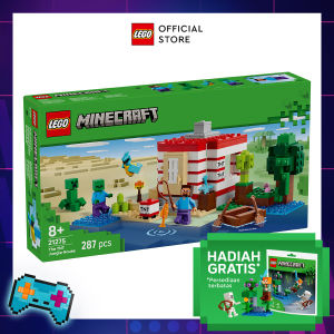 LEGO Minecraft 21275 The TNT Jungle House (287 Pieces) Mainan Balok (8 Tahun+)
