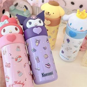 350ml Sanrioed Kuromi Cinnamoroll Mug Kawaii Water Bottle 316 Stainless Steel Thermal Cup Kids Water Bottle Birthday Gift