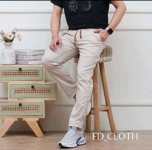 Celana Panjang Pria Cowok Dewasa Chino Chinos Pants Casual Kasual Ripped Panjang pinggang karet Terbaru Harga Terjangkau termurah bisa cod bayar ditempat