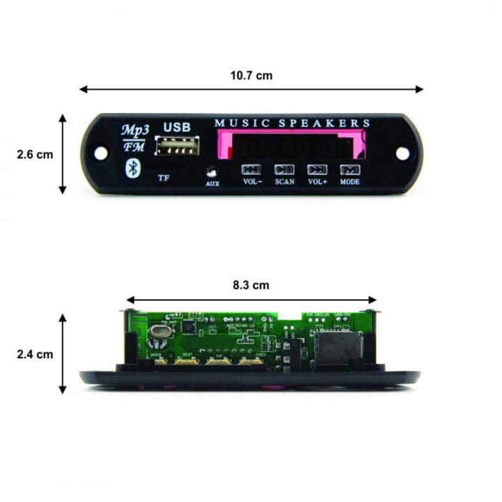 MP3 Bluetooth Player Modul Kit Radio FM USB TF SD AUX Remote 12Volt ...