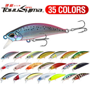 1Pcs 35 Colors Fishing Lure 5g/5cm Sinking Minnow 3D Eyes Laser Trolling Plastic Buzz Bait Lure With 2 Trible Hook