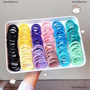 [COD] SweetBabiese 50 cái bộ đàn hồi tóc ban nhạc Cô Gái Tóc Phụ Kiện Đầy Màu sắc Nylon Headband trẻ em scrunchie Quà Tặng