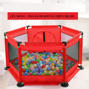 Lều Bóng lều bóng khung thép không gỉ chắc chắn đảm bảo an toàn cho các bé từ 6 tuổi trở lên tặng kèm bóng Bảo hành 12 tháng lỗi 1 đổi 1 trong 7 ngày