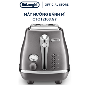 Máy Nướng Bánh Mì DeLonghi CTOT2103 Icona Metallics (BG/GY) - Hàng Chính Hãng