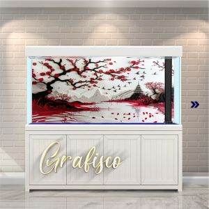 Stiker Background Aquarium Vinyl Premium Tahan Air - Crimson River (CR)