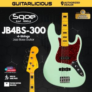 SQOE 4-Strings Jazz Bass Guitar Maple Fretboard ( JB4BS-300 / SQ-JB4BS-300 / JB4BS )