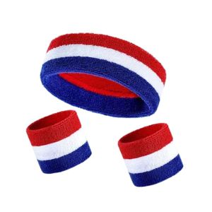 Set Headband Sport + Wristband Olahraga Menyerap Keringat Untuk Wanita Pria