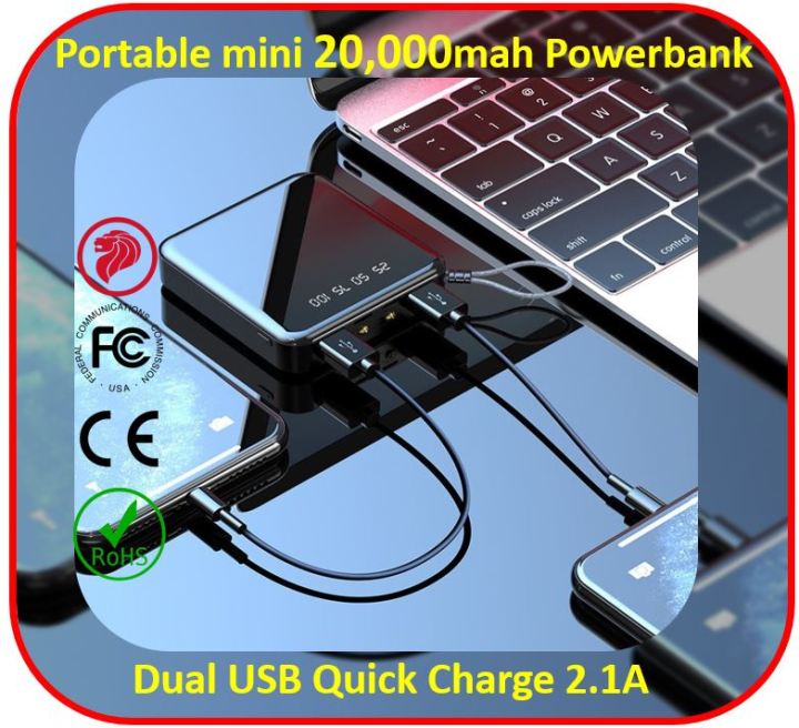 [SG Local Stock] Portable Fast Charging Power Bank Powerbank 20000 Mah