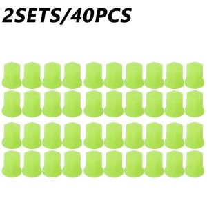 60PCS Upgrade Luminous Tire Valve Stem Caps Fluorescent Glowing Dust Cover for Car Motorcycle Bicycle Wheel Rim Hub Auto Motorcycle Tire Decoration Accessories