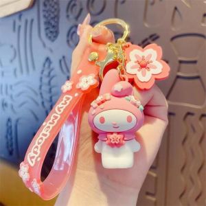 Cartoon space rabbit keychain Cute astronaut couple chain soft glue small pendant key ring pendant