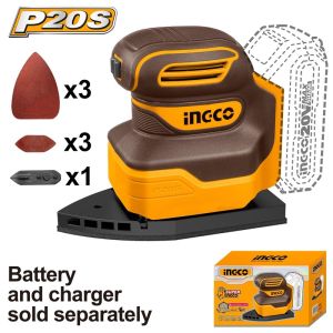 INGCO 20V CORDLESS PALM SANDER CPSLI2014 (BARE UNIT)