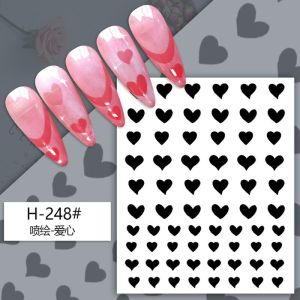 Nail Art Stencil Stickers Star Heart Butterfly Nail Art Tips Stickers Stencil Strips Manicure Tool