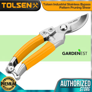 Tolsen Industrial Stainless Bypass Pattern Pruning Shear (200mm 8") PVC Grips 31032