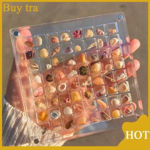 [Buytra] Acrylic Từ Seashell Hiển Thị Hộp Seashell Rõ Ràng Sao Biển Đính Tổ Chức 36 64 100 Lưới Mini Seashell Lưu Trữ Hộp