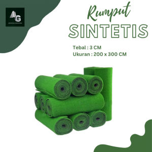 KARPET RUMPUT SINTETIS SWISS 3CM UKURAN 200X300CM TERMURAH UNTUK DEKORASI TAMAN-RUMPUT SINTETIS METERAN MURAH