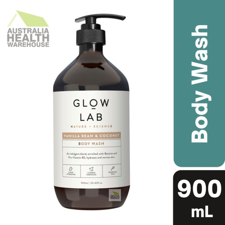 [Expiry 01/2026] Glow Lab Vanilla Bean & Coconut Body Wash 900mL