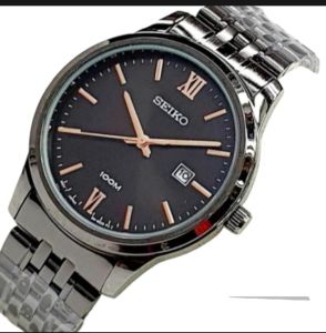 BISA BAYAR DITEMPAT JAM TANGAN FASHION PRIA SEIKO ANTI KARAT TANGGAL  AKTIF TALI RANTAI