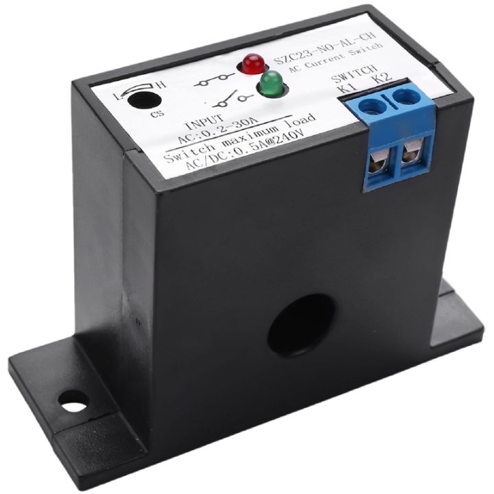 Nikou Current Sensing Switch, Adjustable AC 0.2-30A SZC23-NO