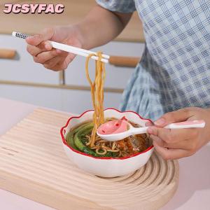 JCSYFAC 1 cái dễ thương dâu tây gốm súp muỗng kem tay sơn cà phê tráng miệng dài xử lý muỗng Nhà Bếp Bộ đồ ăn phụ kiện