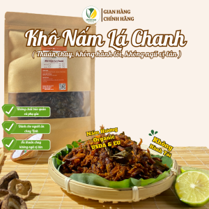 [ Không hành tỏi] Khô Nấm Lá Chanh chay nhà Nasan Cay cay thơm ngon không chất bảo quản