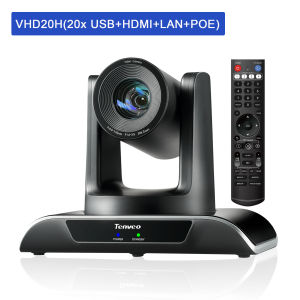 Tenveo PTZ Camera VHD20H 20X Optical Zoom 1080P 60FPS AI Auto Tracking HDMI/LAN/USB3.0 PoE IP Video Conference Camera Work with OBS Zoom Teams vMix for for Business Meeting Church Live Streaming and Education