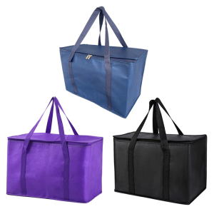 Collapsible Thermal Bag Large Capacity Hot Cold Storage Reusable Pouches for Commuters Meals Outdoor Activities