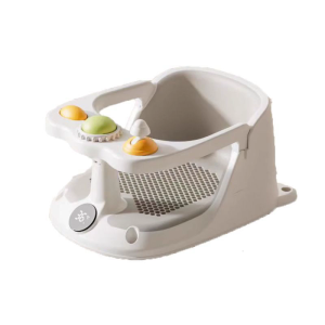 Infant Bathtub Seat Provides Backrest Support for Baby Bath Seat with Suction Cups and Temperature Display Bathtub Seats