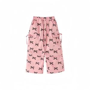 2-15 ปี กางเกงขายาวเด็กผู้หญิง กางเกงทรงตรง มีเชือก ลำลองแฟชั่น สไตล์เกาหลี ฤดูร้อน