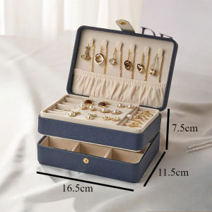 LDIES 1pc Waterproof PU Leather Storage Dustproof Accessory Storage Dressing Table Home Decorations Jewelry Organizer 2T9R4