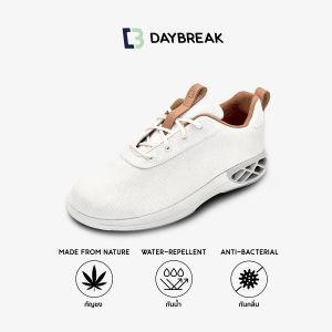 DAYBREAK Exseed รองเท้าผ้าใบ กัญชง ผู้ชาย ผู้หญิง สีขาว กันน้ำ antibacterial