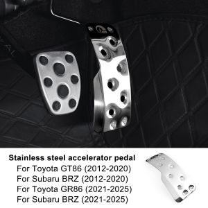 For Subaru BRZ Toyota 86 GT86 GR86 Stainless Steels Footrest Dead Clutch Brake Gas Pedal Cover Trim Set