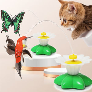 Meilovmao Cat Teaser Stick Toys with Bell Detachable Rod Cat Feather Stick Toy with Suction Cup Mainan Kucing Murah