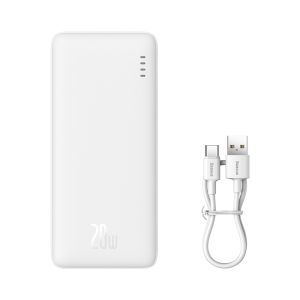 Baseus 20W Power Bank 10000mAh แบตเตอรี่ภายนอก PD ชาร์จเร็ว iPhone 16 15 14 13 12 Pro Max Samsung Xiaomi