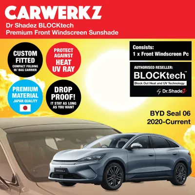 Dr Shadez BLOCKtech Custom Car Front Windscreen Foldable Sunshade for BYD Atto 3 Sealion 07 Seal 6 M6