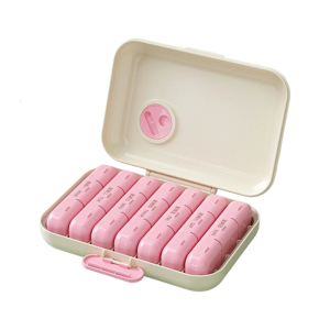 Travel Pills Organizers Box 7 Compartments Weekly Dispenser Leakproof Design Durable ABS Materials For Tablets Vitamins Storage