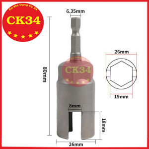 Chụp bulong Chụp vặn ốc tai thỏ buộc thép vặn ốc gắn máy khoan bắn vít chuyên dụng