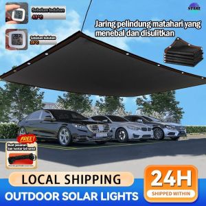 Anti-UV 100% Sunshade Net Sun Shade Set Heavy Duty Shades Durable Outdoor Garden Carport Swimming Pool Black