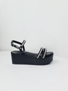 Leora Veddira - Shoeponic - Sandal Wedges - Hak 6 cm - SPN Wedges Tali Pernik - Sendal Dewasa Perempuan