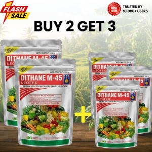 Dithane M-45 Broad Spectrum Fungicide 250 Grams. Active ingredient: 800 g/kg Mancozeb. For protecting fruits and vegetables. Suitable for home gardening.