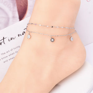 YukisTitanium Vòng Đeo Mắt Cá Chân Đẹp Mắt Xích Bằng Thép Cho Nữ Vòng Đeo Chân Đi Biển Mùa Hè Dễ Thương Trang Sức Chân Có Thể Điều Chỉnh