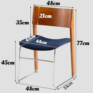 FFBH Metal Nordic Distressed Dining Chair Creative Soft Comfortable Flannel Fabric Dining Chair Arc Wooden Backrest Luxury Home Decor B8T9H