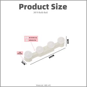 【PLAYFUL】LED Makeup Lights 3colour Infinitely Dimmable USB Light Bulb Lighting Makeup Mirror