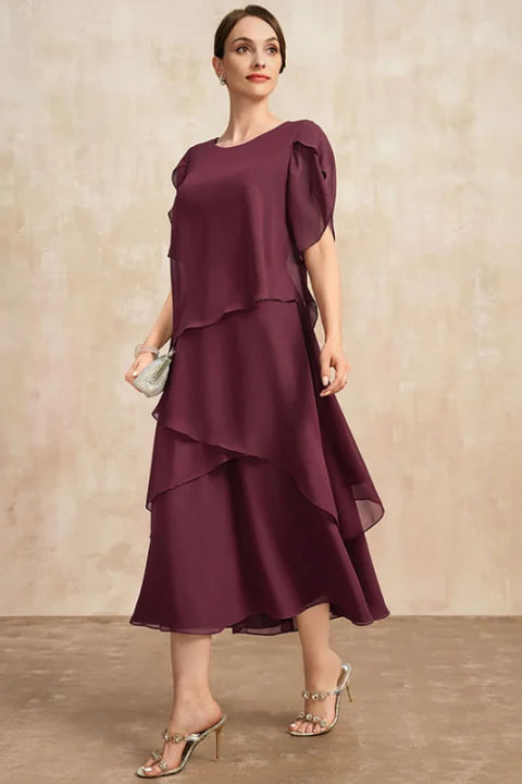 chiffon dress singapore AW Demeter Dress, Ivory Chiffon Floor Length Off the Shoulder Bridesmaid Dresses
