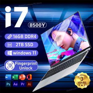 【3 years warranty】15.6-inch laptop Intel i7-8500Y 16GB DDR4 1TB SSD Windows 11 fingerprint office laptop PC