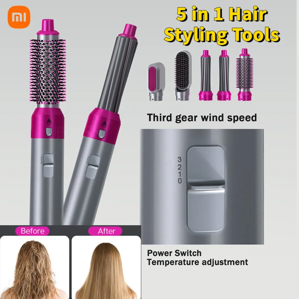 XIAOMI 5IN1 Hair Styling Comb Hair Curler Hair Dryer Pelurus