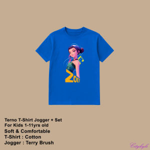 ZOEY Demon Hunters COTTON Terno Set for Kids – T-Shirt + Jogger Pants | Boys & Girls 1–11 Yrs | Casual OOTD
