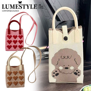 Fashion Shoulder Bag Mini Knitted Mobile Phone Bag Korean Version Versatile Small Portable Change Bag Messenger womens