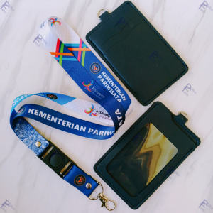 Lanyard Gantungan Tali Id Card Kementerian Pariwisata & Frame Holder Tempat Id Card