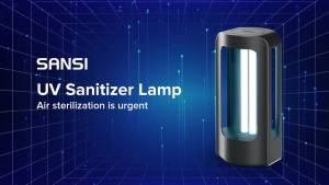SANSI UV Light 18W Ultraviolet Portable 254nm Wavelength UVC Cleaning Lamp with 3-Level Timer and Remote Control UV Light Ozone Free for Whole Room