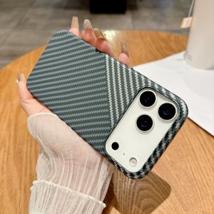 Carbon Fiber Magnetic Phone Case For IPhone 17 Pro Max Shockproof Cover
